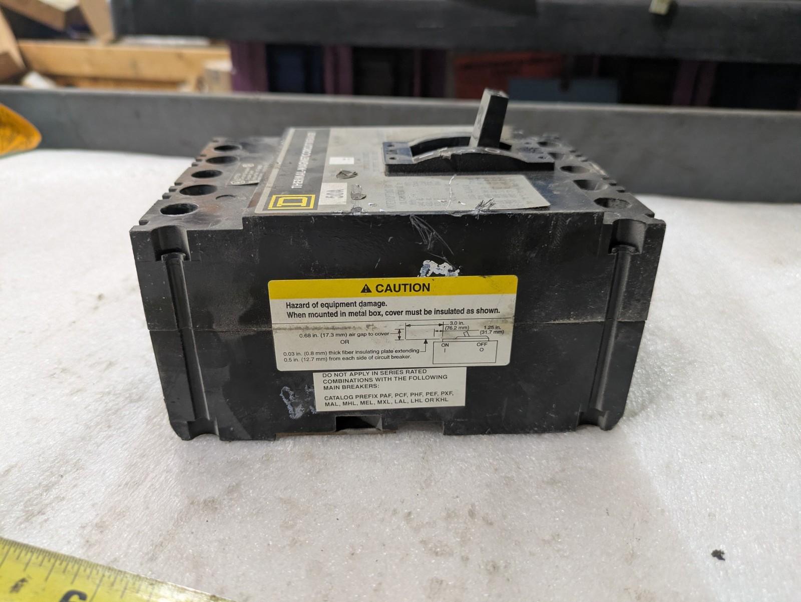 Square D FH36050 50A 600VAC 3-Pole I-Line Thermal Magnetic Circuit Breaker OEM