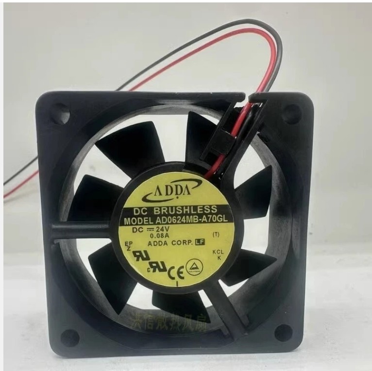 1 pcs ADDA 6025 AD0624MB-A70GL DC24V 0.08A 60 * 25MM inverter cooling fan