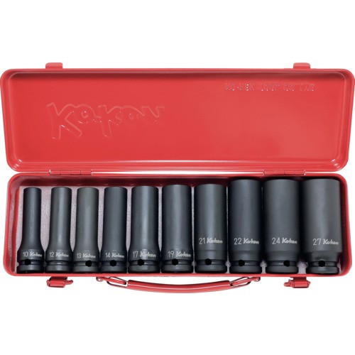 KOKEN 14207M Impact Deep Socket Set 10pcs Drive Size 12.7mm Japan