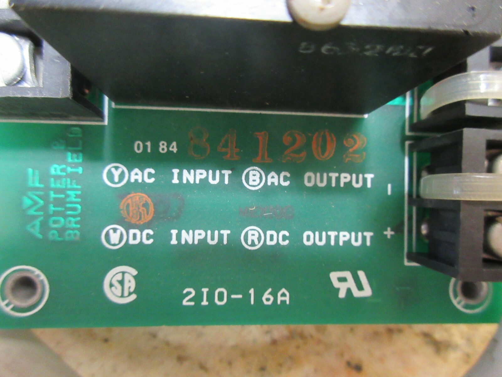 AMF POTTER BRUMFIELD CIRCUIT BOARD 01 84 841202 2I0-16A OAC-24A 2IO 210