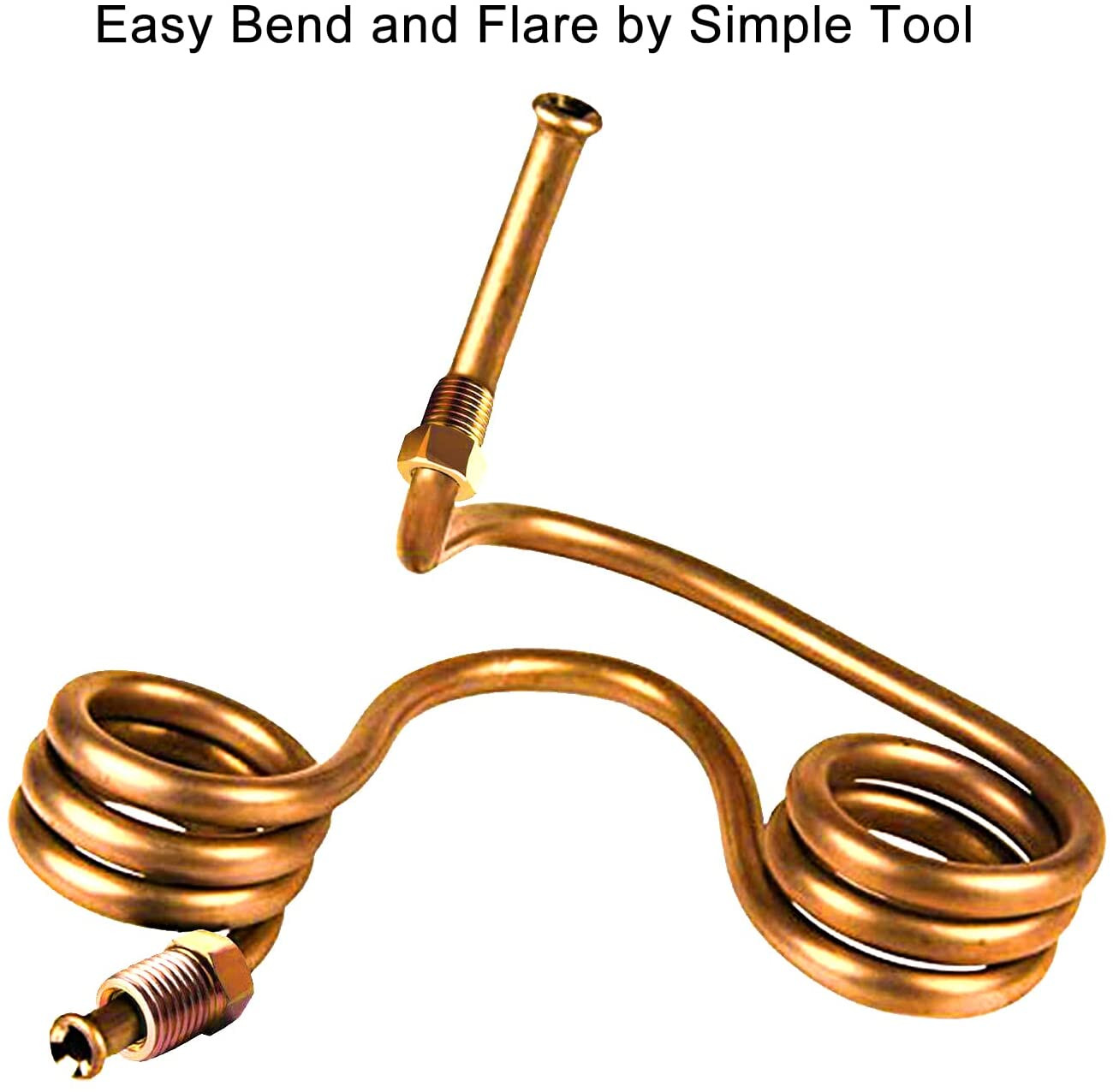 Muhize 1/4 Brake Line, Upgraded 25 Ft. of 1/4 Flexible Copper Coated Brake Line