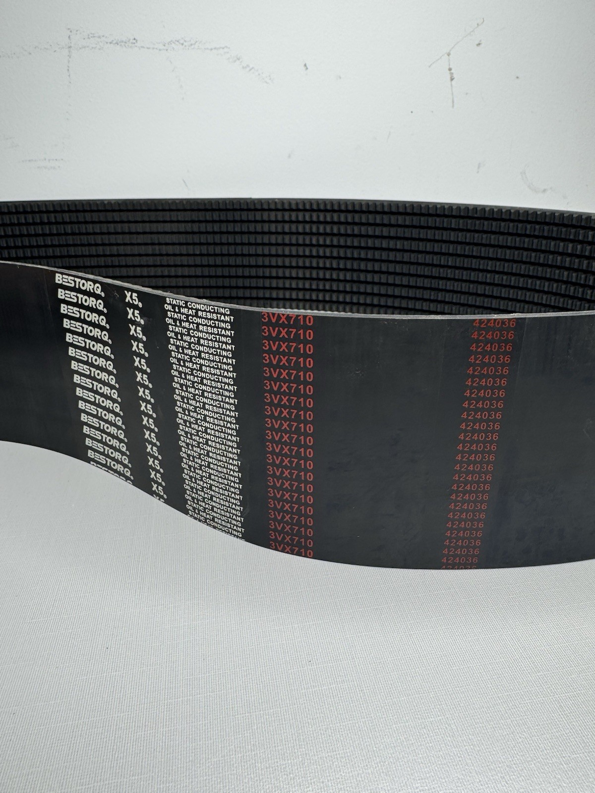 BESTORQ X5 3VX710 Rubber V-Belt Banded/Cogged Black 71″ Length 424036
