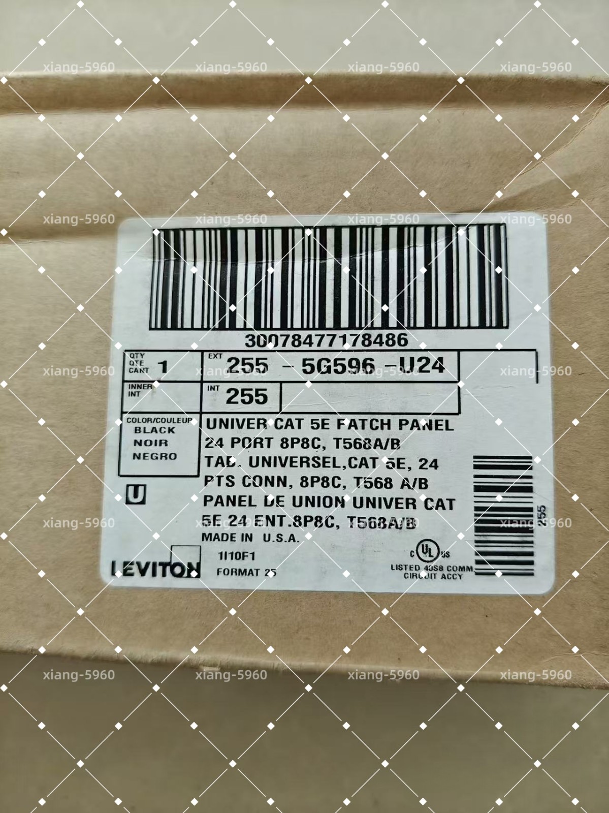 Leviton,255-5G596-U24,Universal CAT5E Patch Panel Free shipping