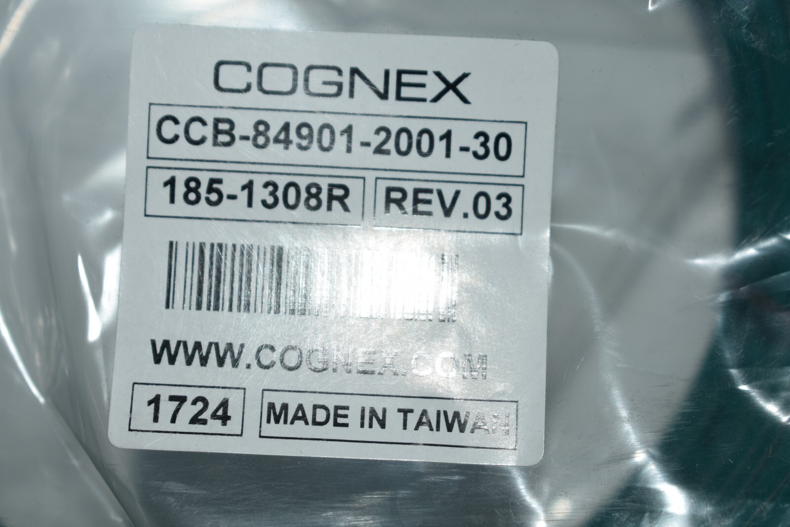 COGNEX CCB-84901-2001-30, CCB84901200130, 185-1308R, ETHERNET CABLE 8 PIN M12