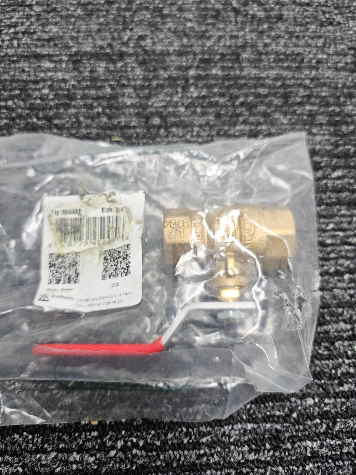 Red-White Valve 3/4″ 2-Piece Ball Valve With Handle Chrome-Plated Ball 5544AB