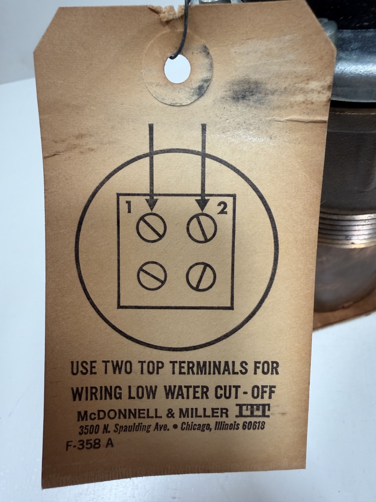 McDonnell & Miller 155100 3-1/8″ Low Water Cut-Off Boiler Control 169 Series UL