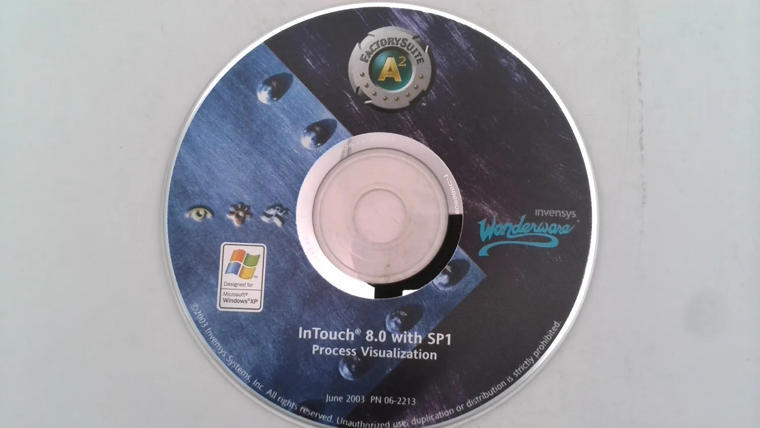 WONDERWARE 06-2213 INTOUCH 8.0 SP1 PROCESS VISUAL CD