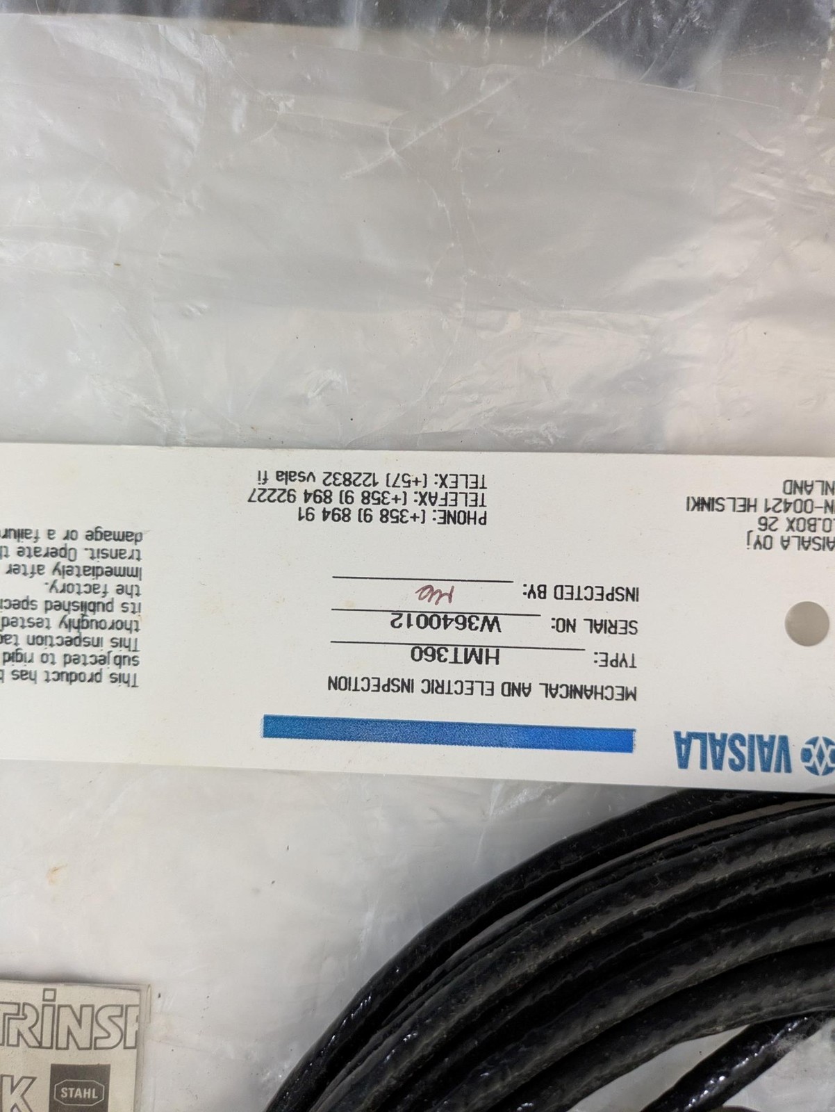 VAISALA HMP363 D1A1A1 HUMIDITY AND TEMPRATURE PROBE