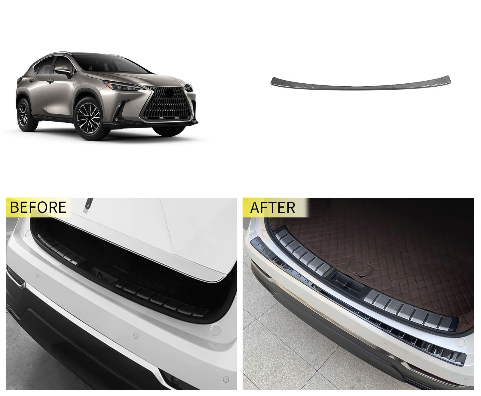 TERDARAY Rear Outer Trunk Bumper Guard Cover Protector Compatible with Lexus …