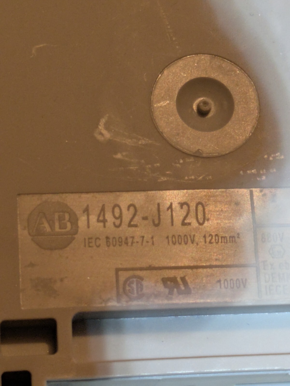 Lot of 2 ALLEN-BRADLEY 1000V 120MM TERMINAL BLOCK 1492-J120