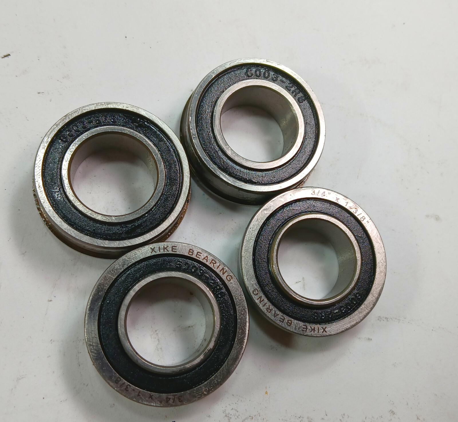 4 NEW XIKE 6003-2RS 3/4″ X 1-3/8″ RADIAL BALL BEARINGS NNB ***MAKE OFFER***