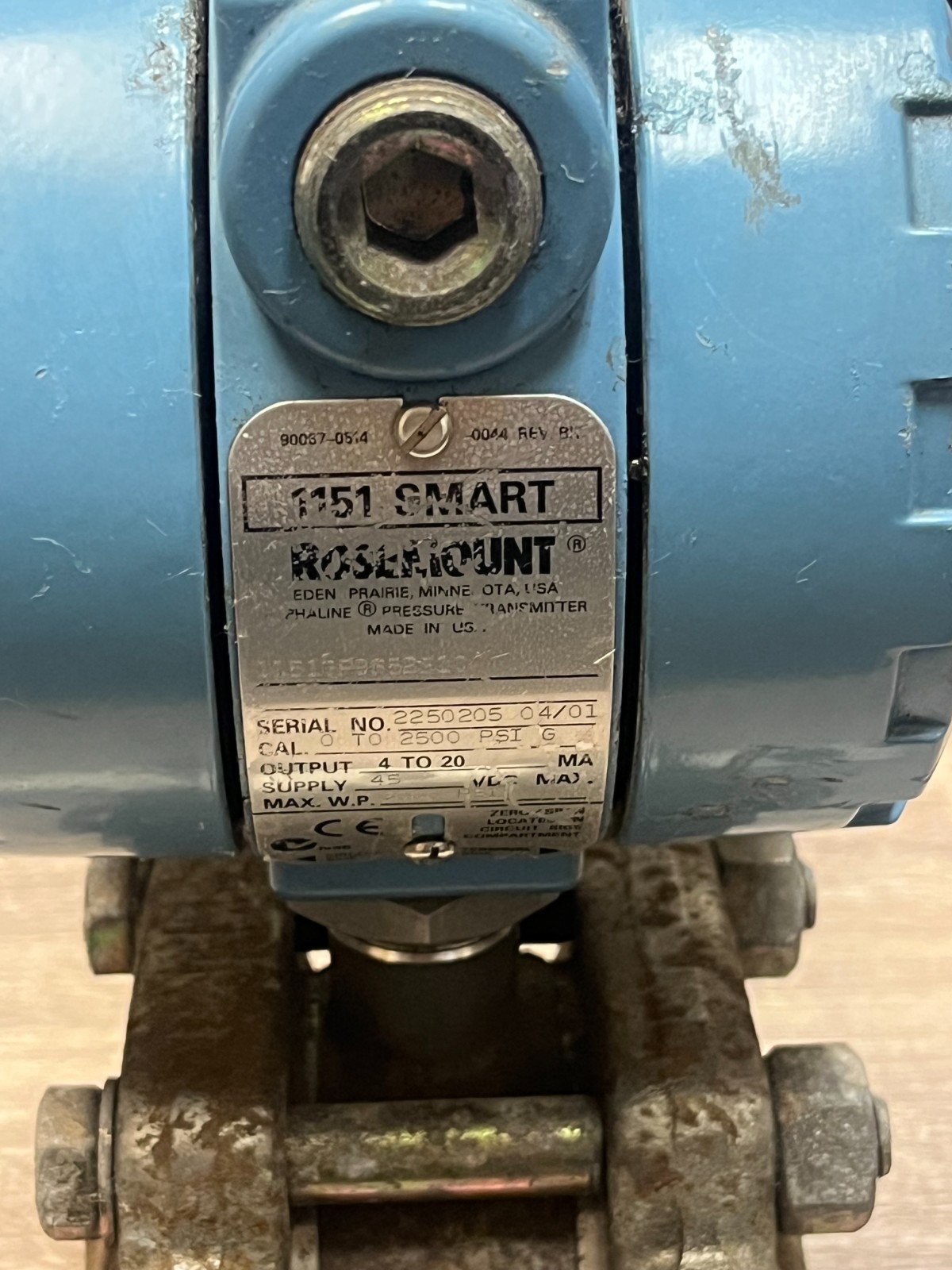 Rosemount 1151GP9 Gauge Pressure Transmitter 4-20mA w/Bracket