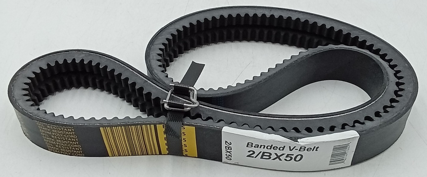 Banded V Belt 2BX50 Cogged 5 Rib Replacement Black Drive Pulley