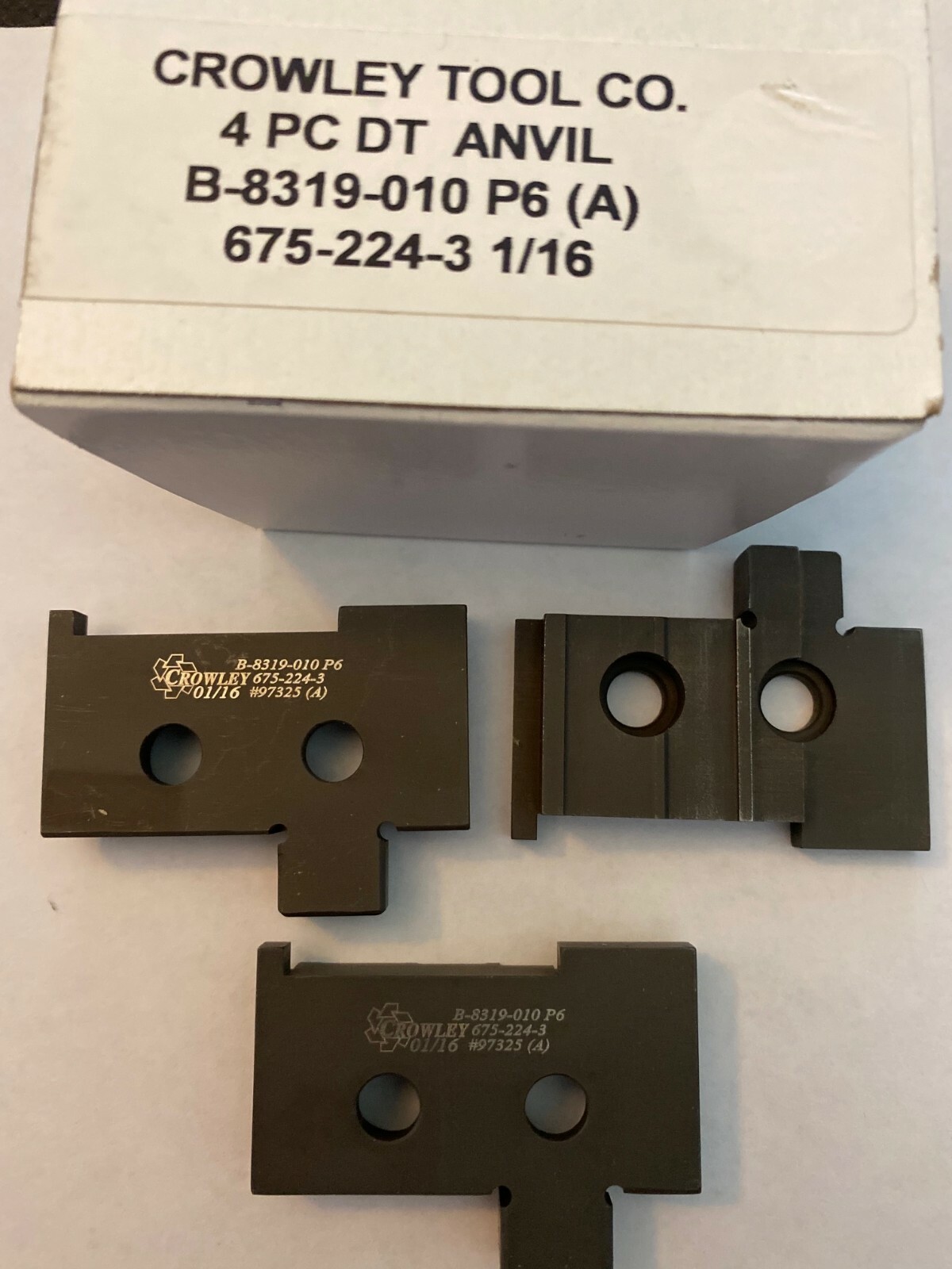 Crowley Tool DT Anvil B-8319-010 P6 (A) 675-224-3 1/16 ***NEW PACK OF 3***