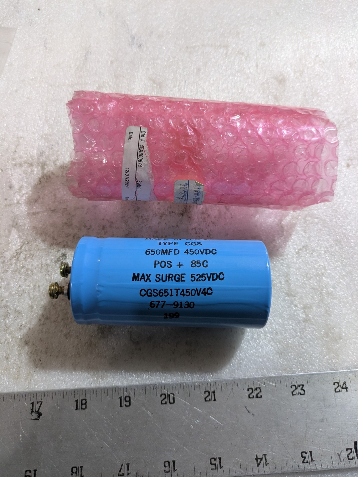 Cornell Dubilier Knowles CGS651T450V4C Aluminum Electrolytic Capacitor 650 µF 45
