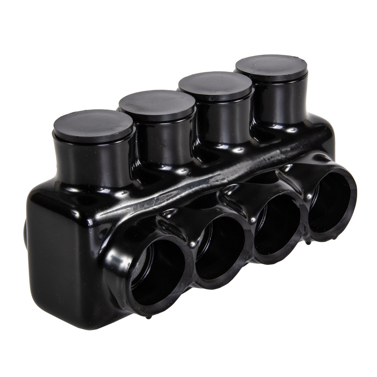 4 Wire 250 MCM-6 AWG Insulated Multi-Cable Connector, 3 x 1 x 2 inches, Black