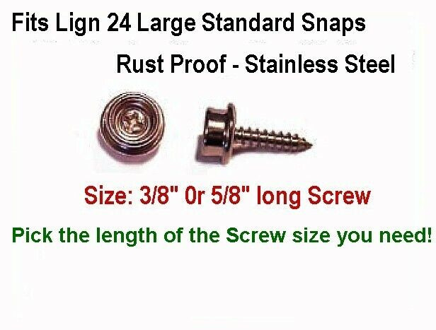 Snaps Fasteners, Buttons, Sockets & SCREW STUDS Stainless steel, Boat 20 – 3/8″
