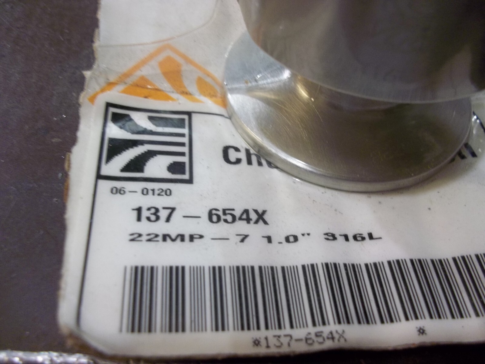 CHERRY-BURRELL 137-654X REPLACEMENT PART 22MP-7 1.0″ 316L (306-2)