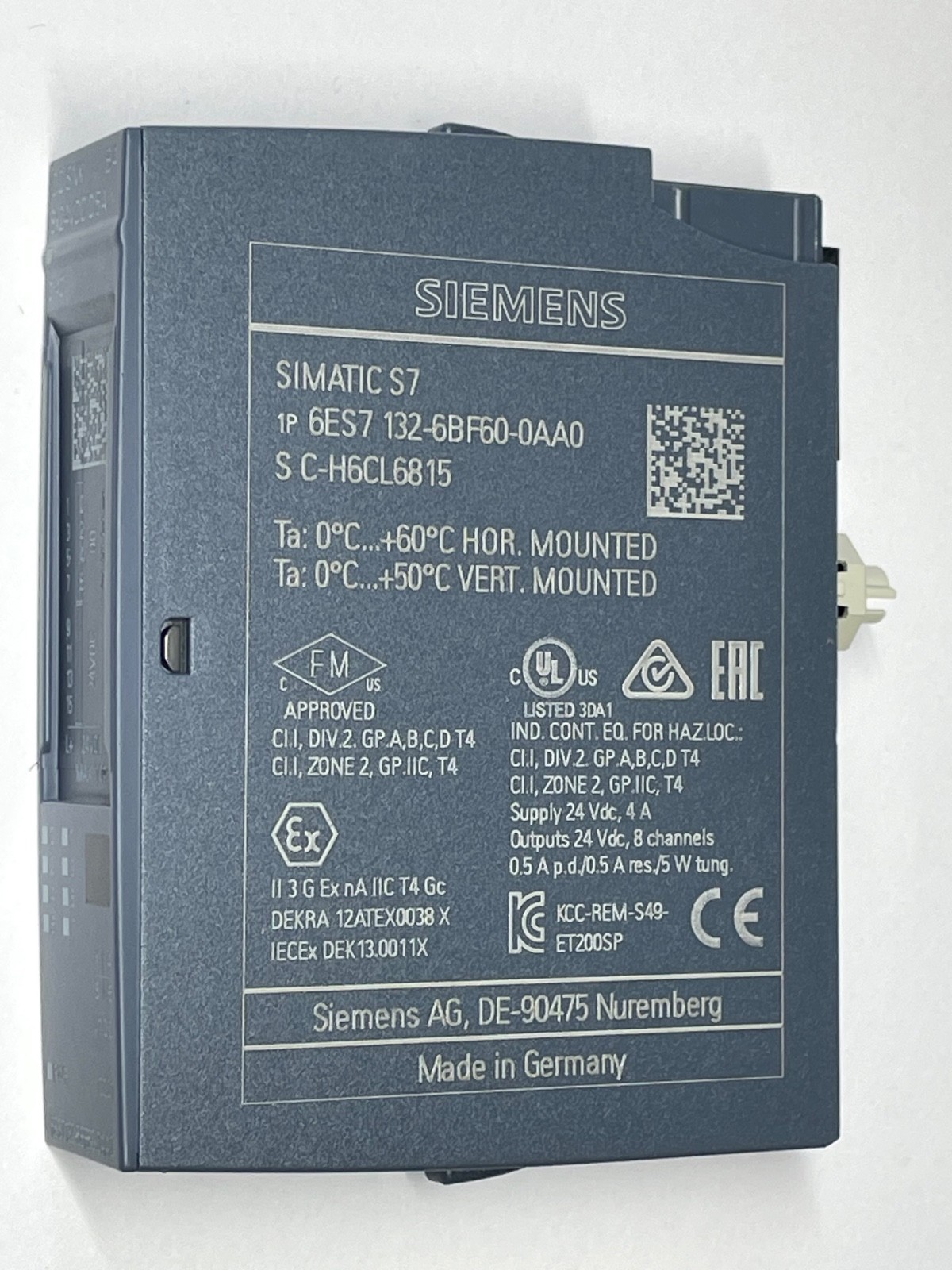 Siemens 6ES7 132-6BF60-0AA0 Digital Output Module ET 200SP