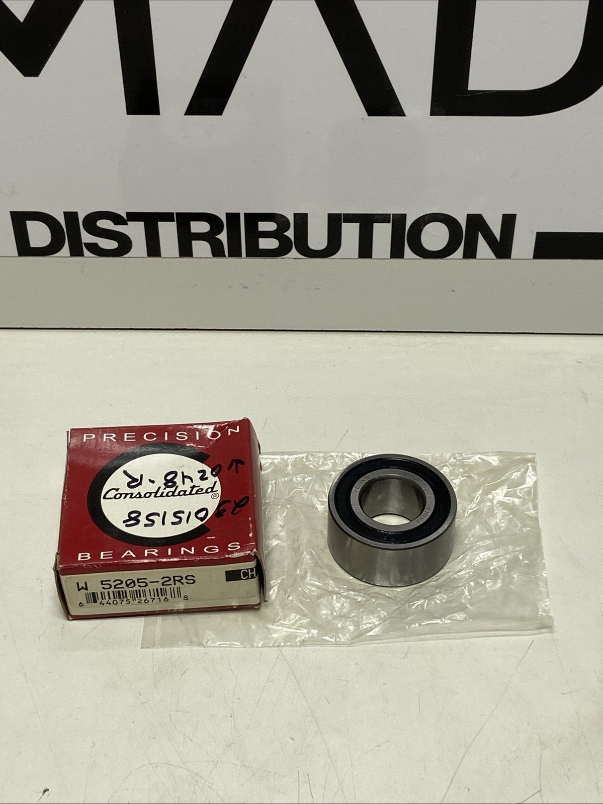 CONSOLIDATED 5205-2RS C/2 SEALED DOUBLE ROW ANGULAR CONTACT BALL BEARING 52052RS