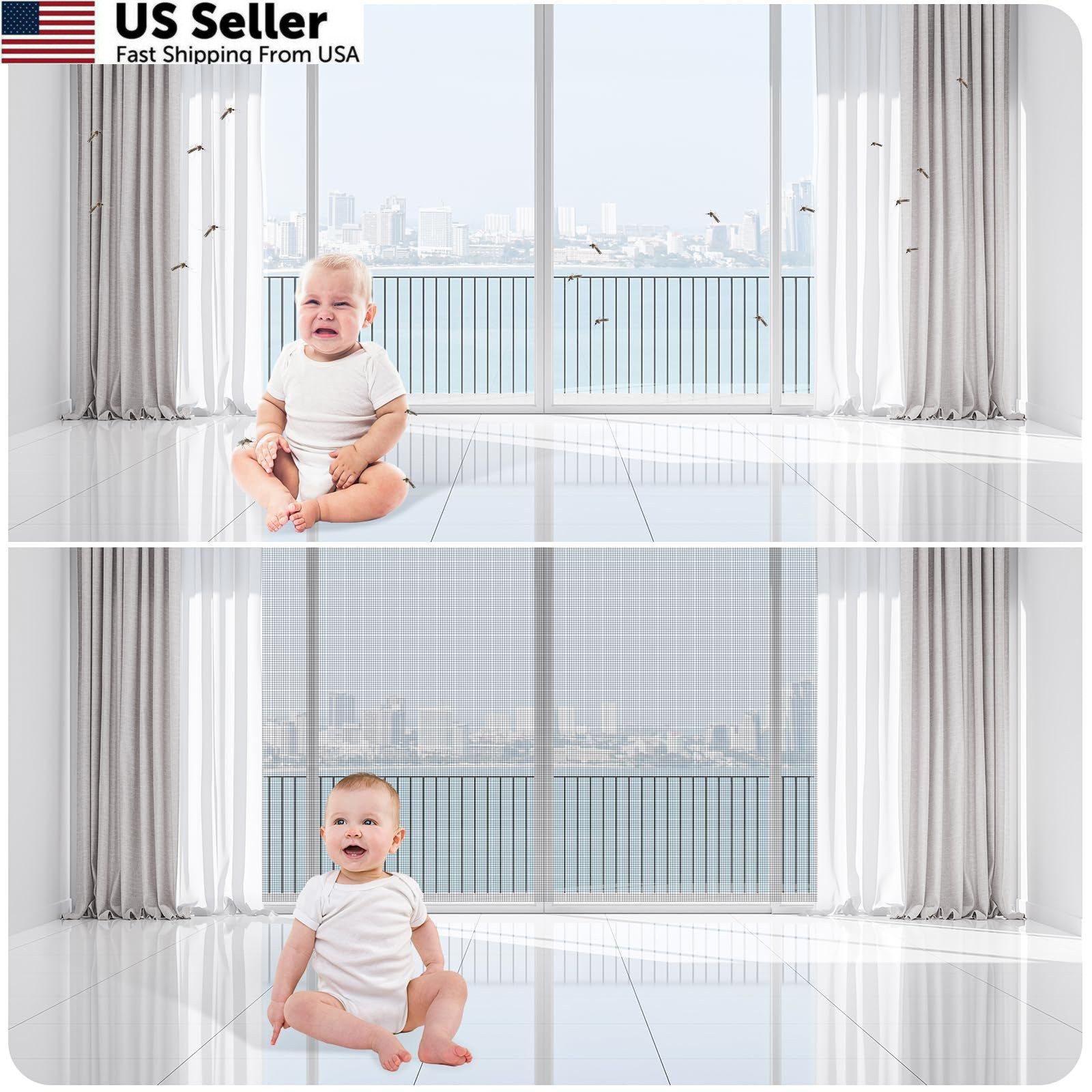 48″x102″ Fiberglass Window Screen Mesh Replacement for Doors Patio & Windows USA