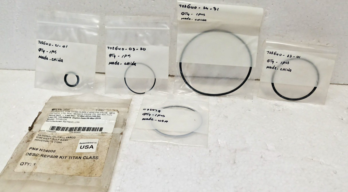 Titan H34005 Repair Kit Titan Class C 6200 PSI Valve Titan / Retsco