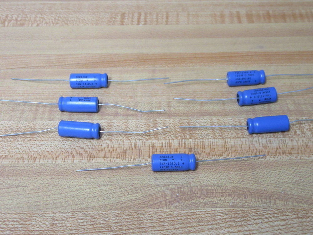 Sprague TVA-1310.2 Capacitor TVA13102 125µF, Blue (Pack of 7)