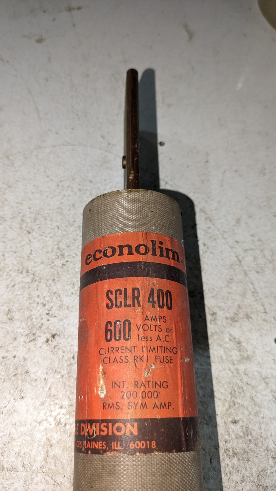 Econolim SCLR 400 RK1 Fuse 400A 600V AC 200kA RMS SYM