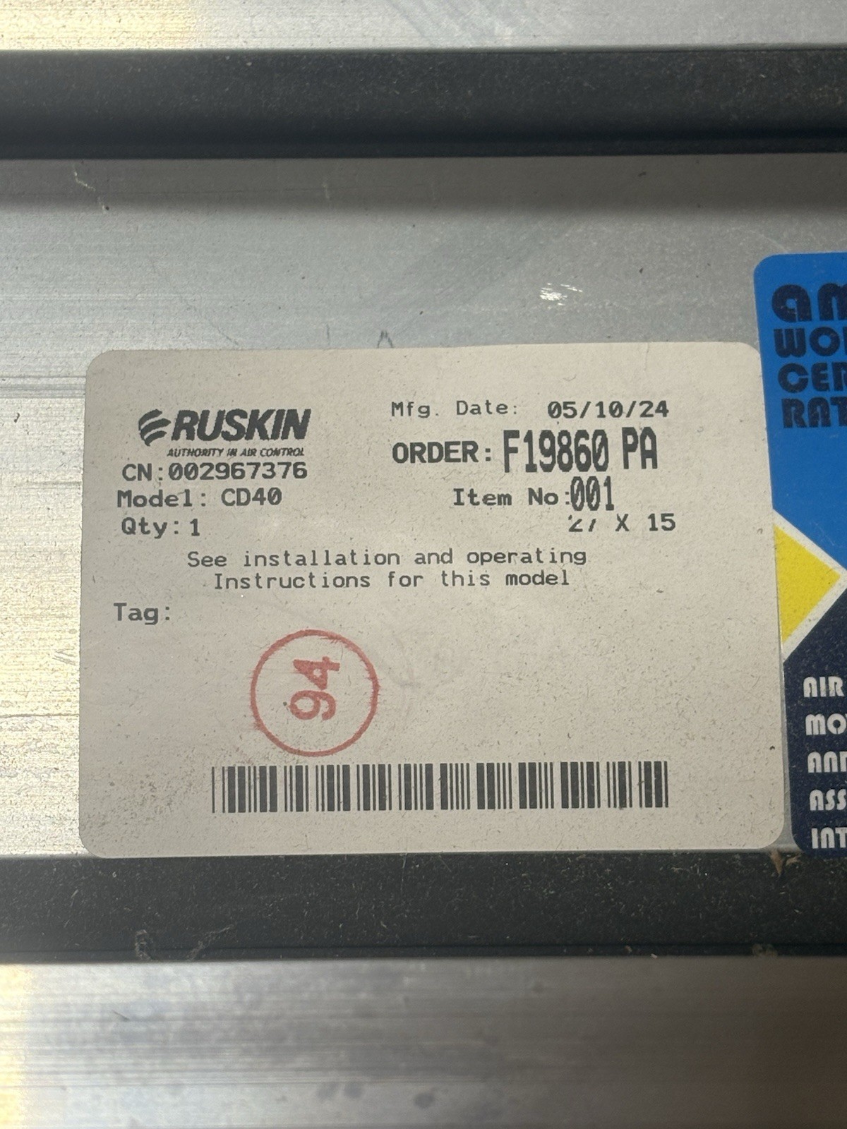ruskin cd40 27×15 with rus-s120-s