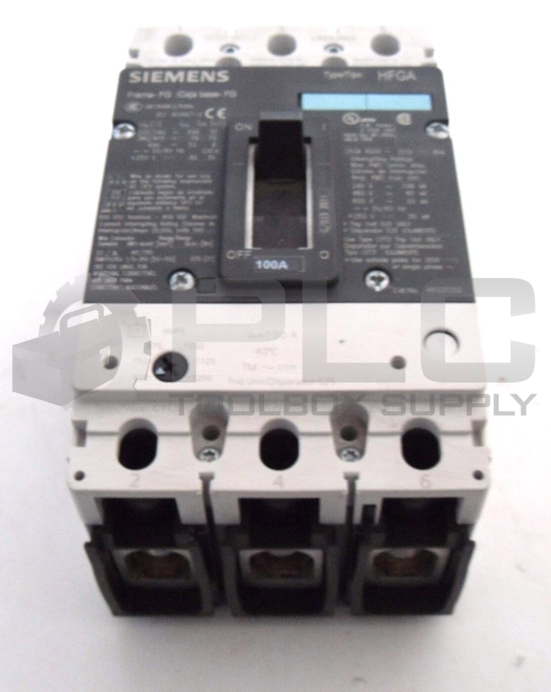 NEW SIEMENS HFG3F250 CIRCUIT BREAKER 3POLE 250AMP 480V CFT3B100