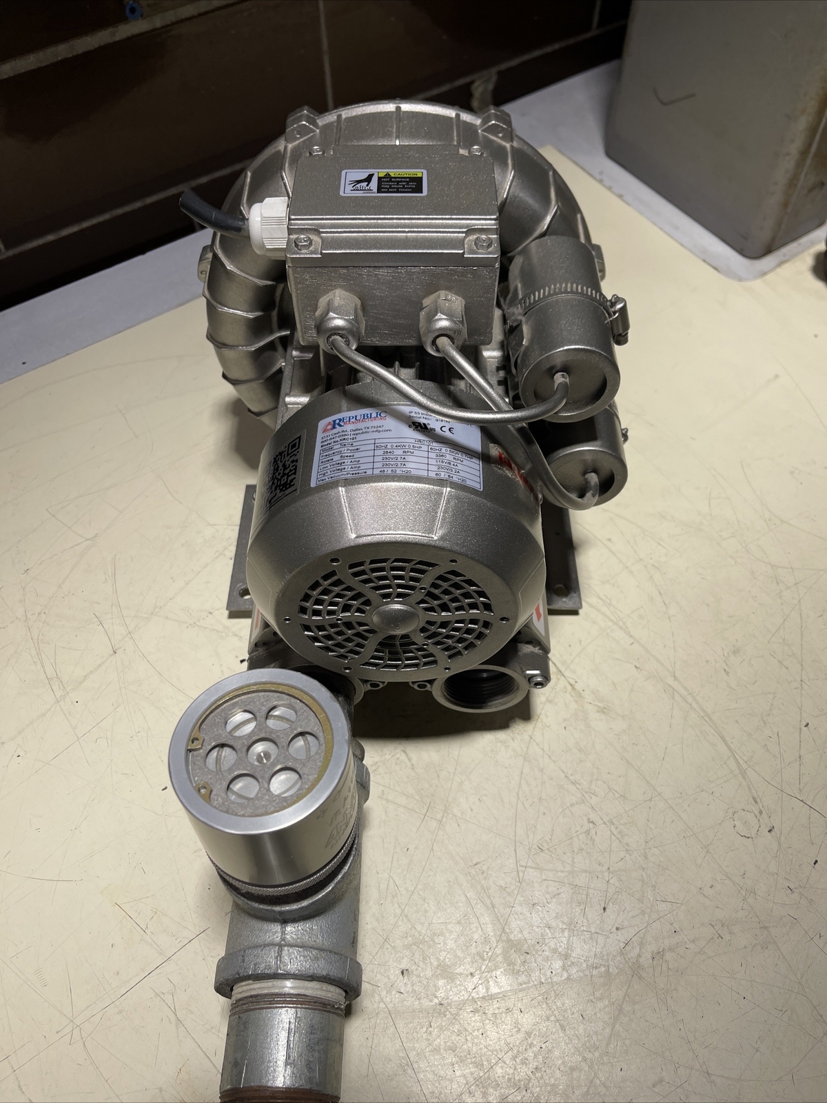 Republic HRC101 0.5kW 115-230V Vacuum Blower ~ Warranty