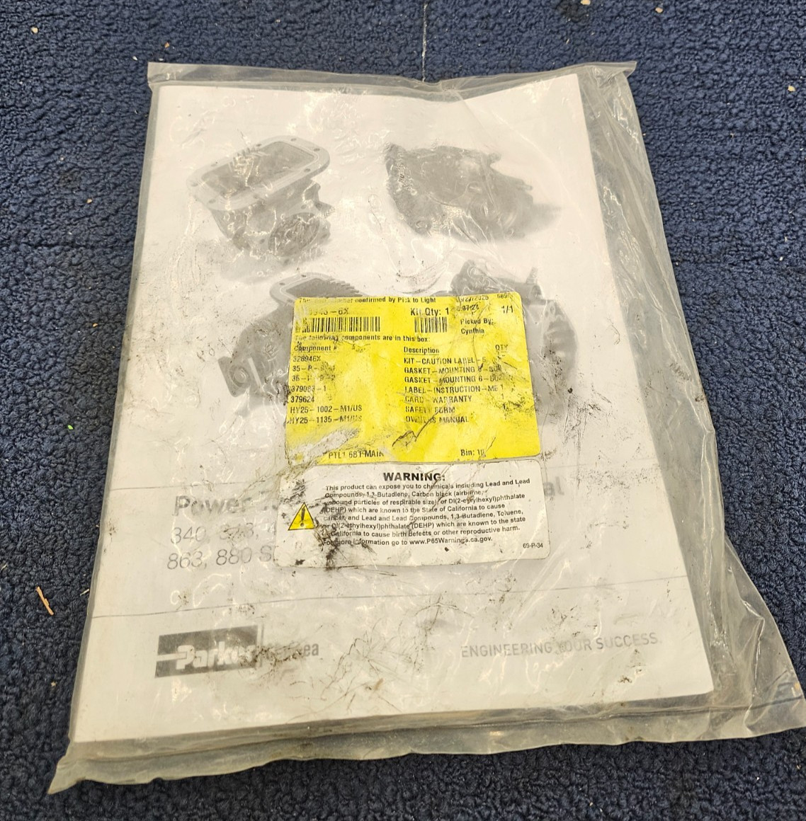 Parker Chelsea 328946X PTO Safety Caution Warning Decal Label Assembly
