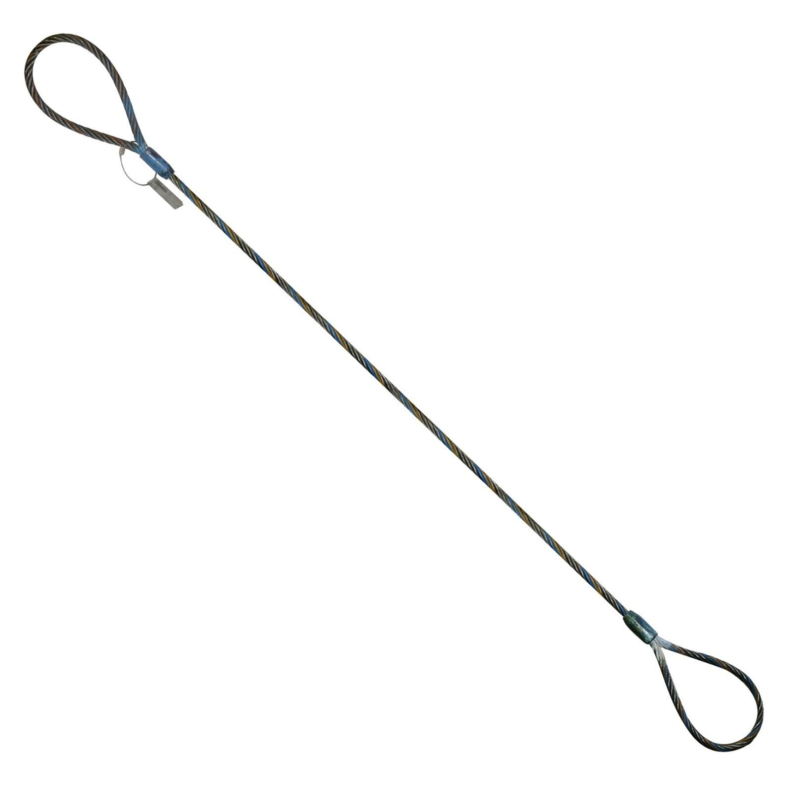3/8″ X 4′ Wire Rope Sling Choker Std Eye Steel Tag RIGGING CABLE 2800lb VLL