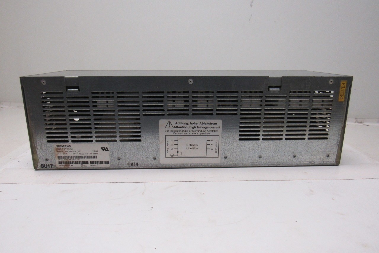 Siemens 1P 6SL3000-0BE21-6AA0 480/275V 30A 45-65Hz Line Filter
