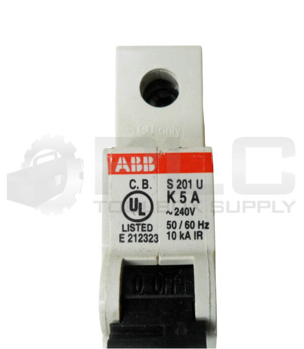 LOT OF 5 ABB S201U K5A CIRCUIT BREAKER 240V 5A 50/60HZ