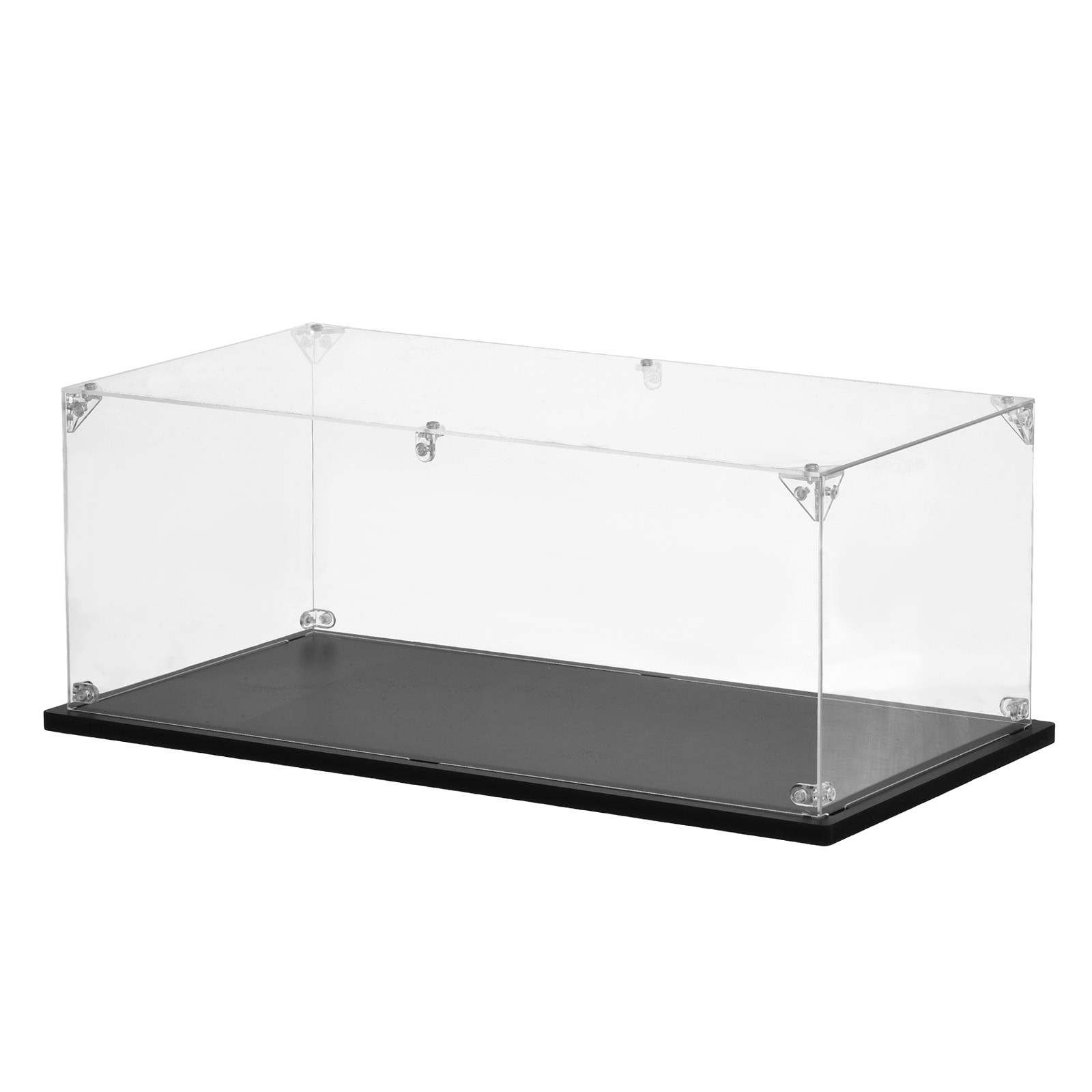 Acrylic Display Case Plastic Box Cube Storage Clear Assemble Dustproof 15.8x8x6″