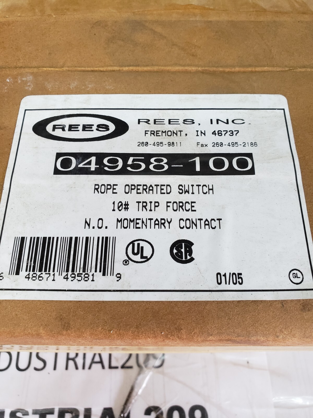 REES ROPE OPERATED SWITCH 04958-100