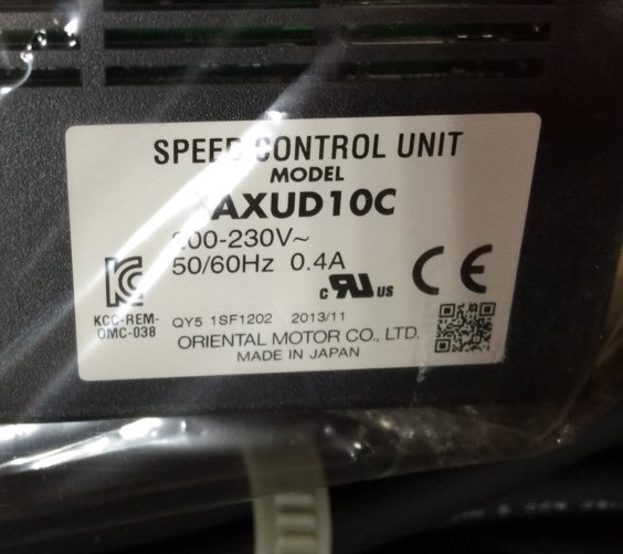 Oriental Motor Speed Control Unit AXUD10C, 200/230V, 50/70Hz, Shipsameday