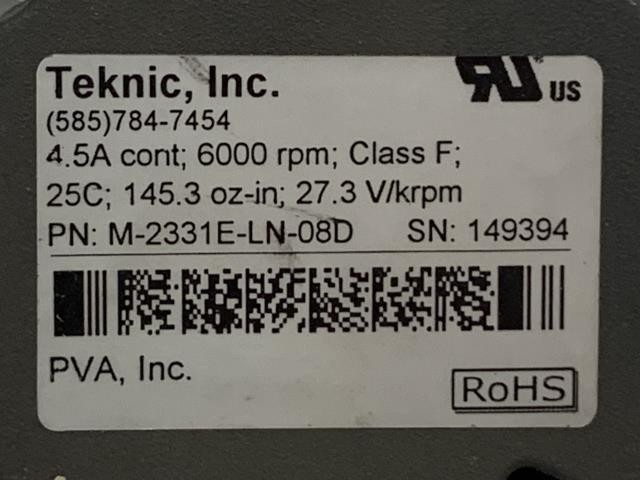 Teknic Servo Motor – M-2331E-LN-08D w/Warranty