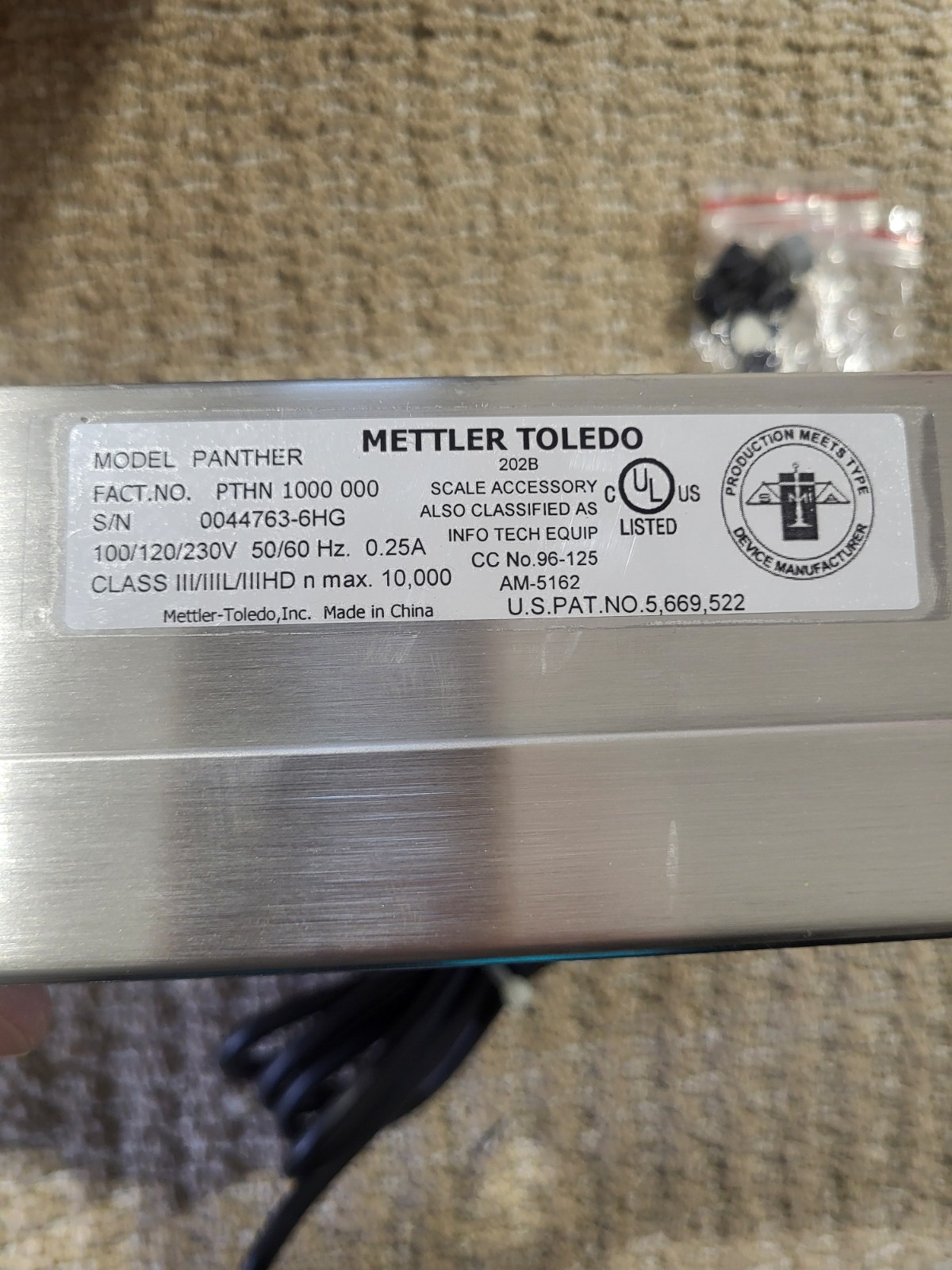 Mettler Toledo Panther PTHN-1000-000 Digital Scale
