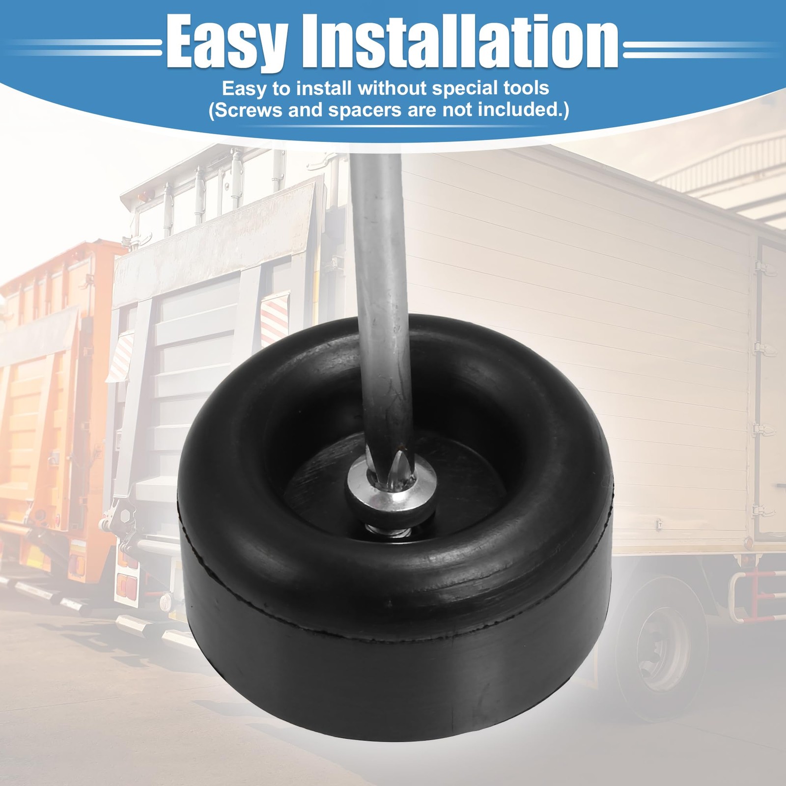 3pcs 2.11″ Round Rubber Feet Bump Stops Guard for Cargo Trailer Truck RV Door…