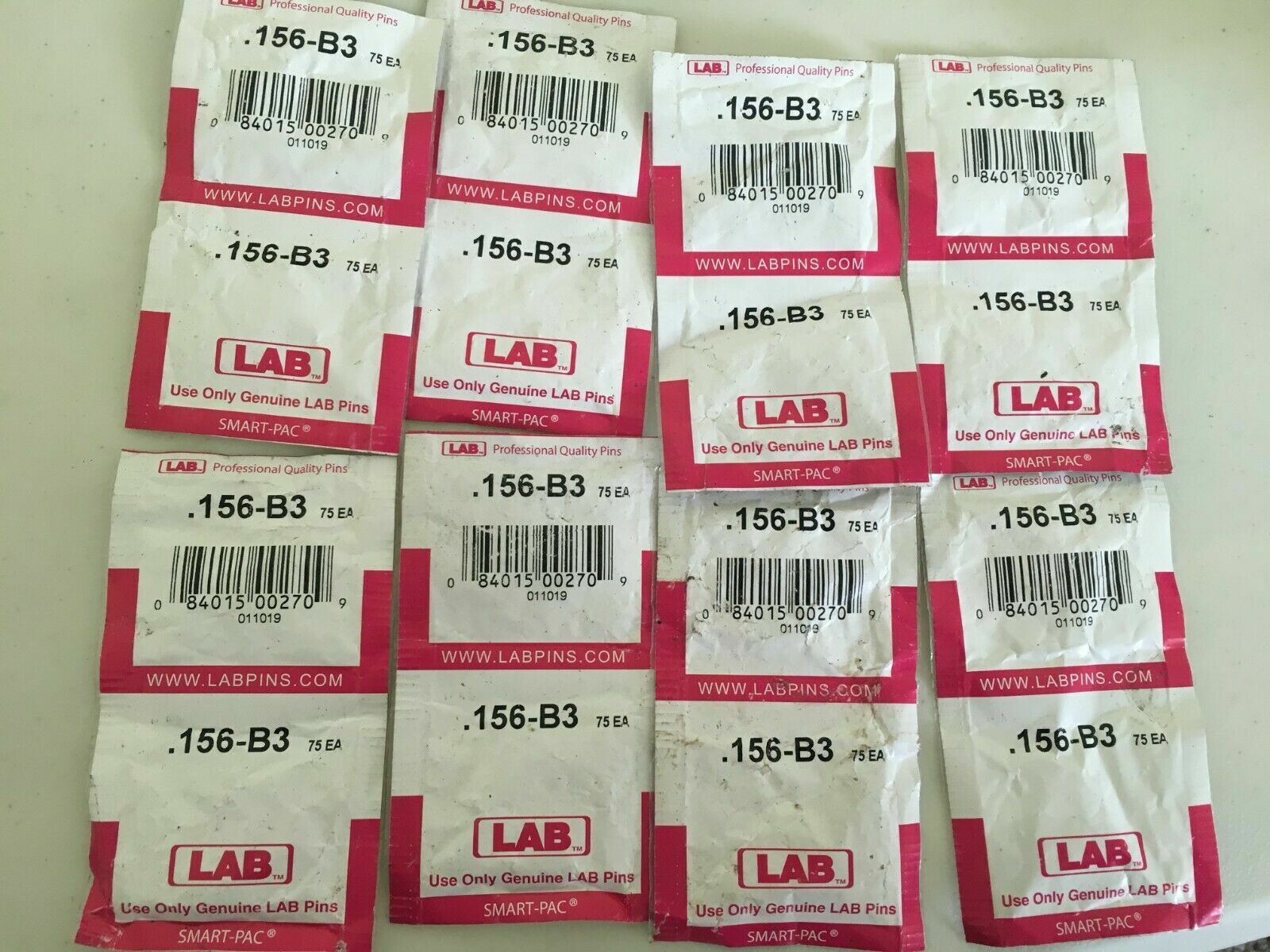 Lot of 1200 (16 x 75pk) LAB Professional Quality Pins .156-B3 PIN-156B3