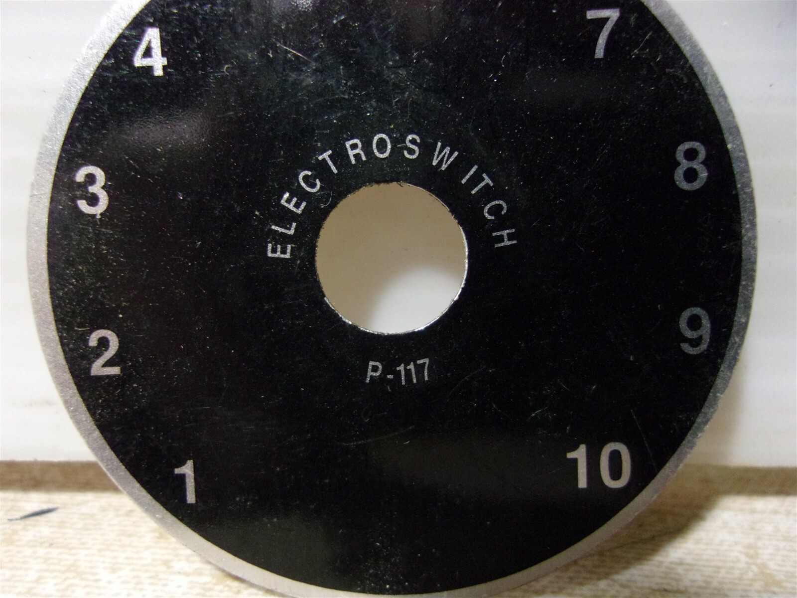 NEW ElectroSwitch P-117 metal Dial Plate *FREE SHIPPING*
