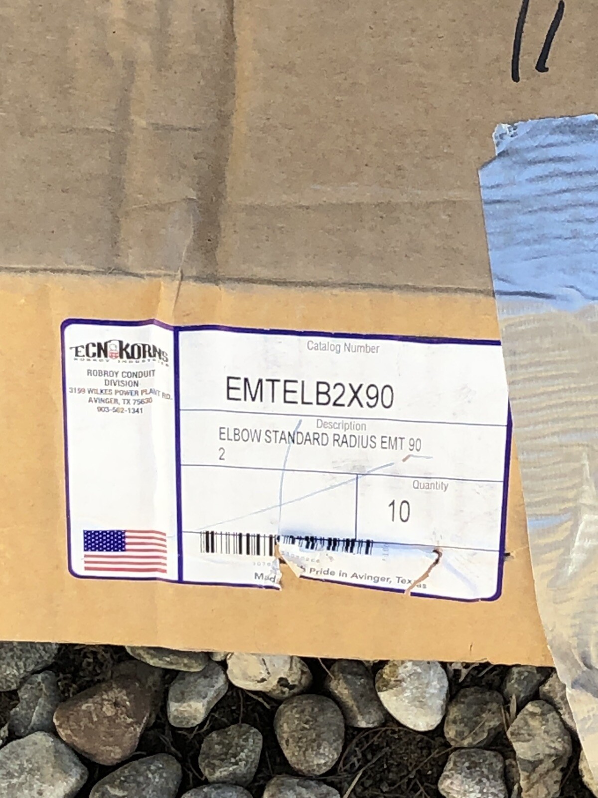 (Lot of 7) NEW TECN KORNS 90 DEGREE ELECTRICAL METALLIC TUBING EMTELB2X90 METAL