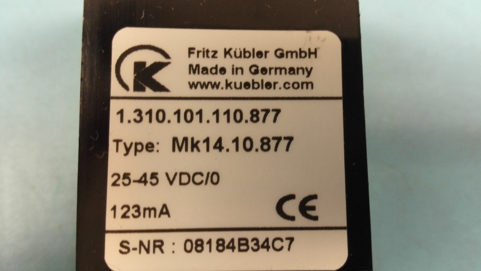 Fritz Kuebler 1.310.101.110.877 Counter Total Non-Reset 25-45vdc/0 , a0.123