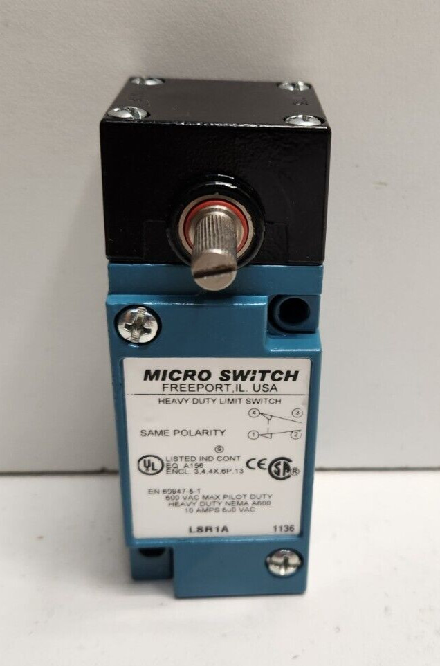 NEW OLD STOCK! HONEYWELL MICRO-SWITCH 10A 600V LIMIT SWITCH LSR1A