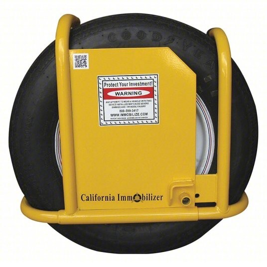 CALIFORNIA IMMOBILIZER CI00503 WHEEL CLAMP, TYPE B, WITH KEYS, 39C426, NEW!