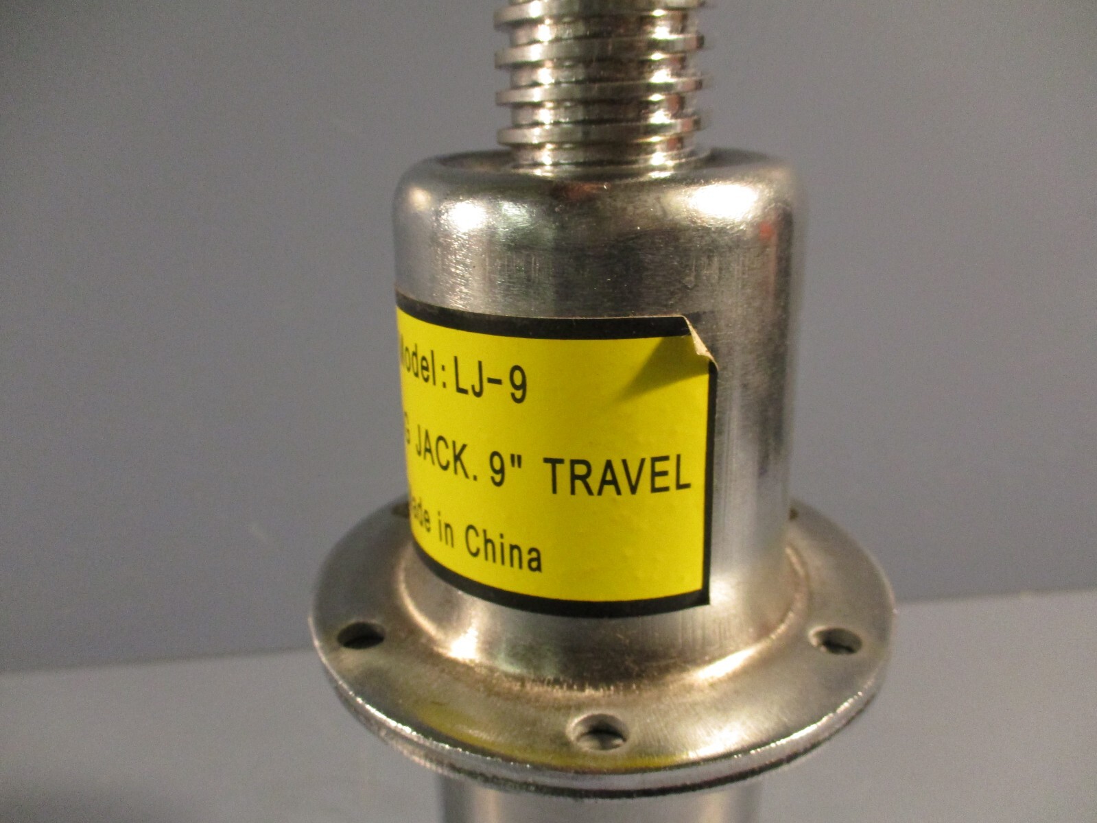 Vestil leveling jack 9” Travel Model LJ-9 with Polished Chrome Finish