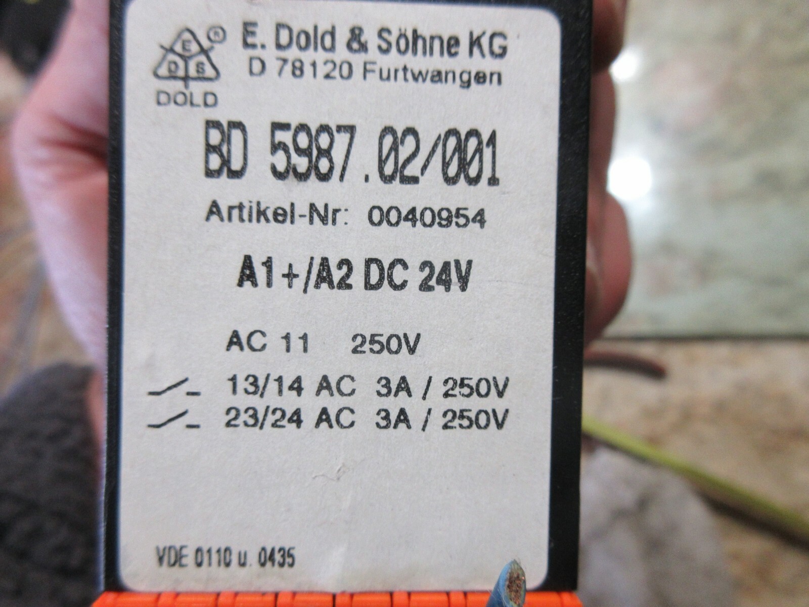 SOATMASTER SAFETY SWITCH BD5987 9095 85 BD 5987.02/001 A1+A2 DC 24V DOLD