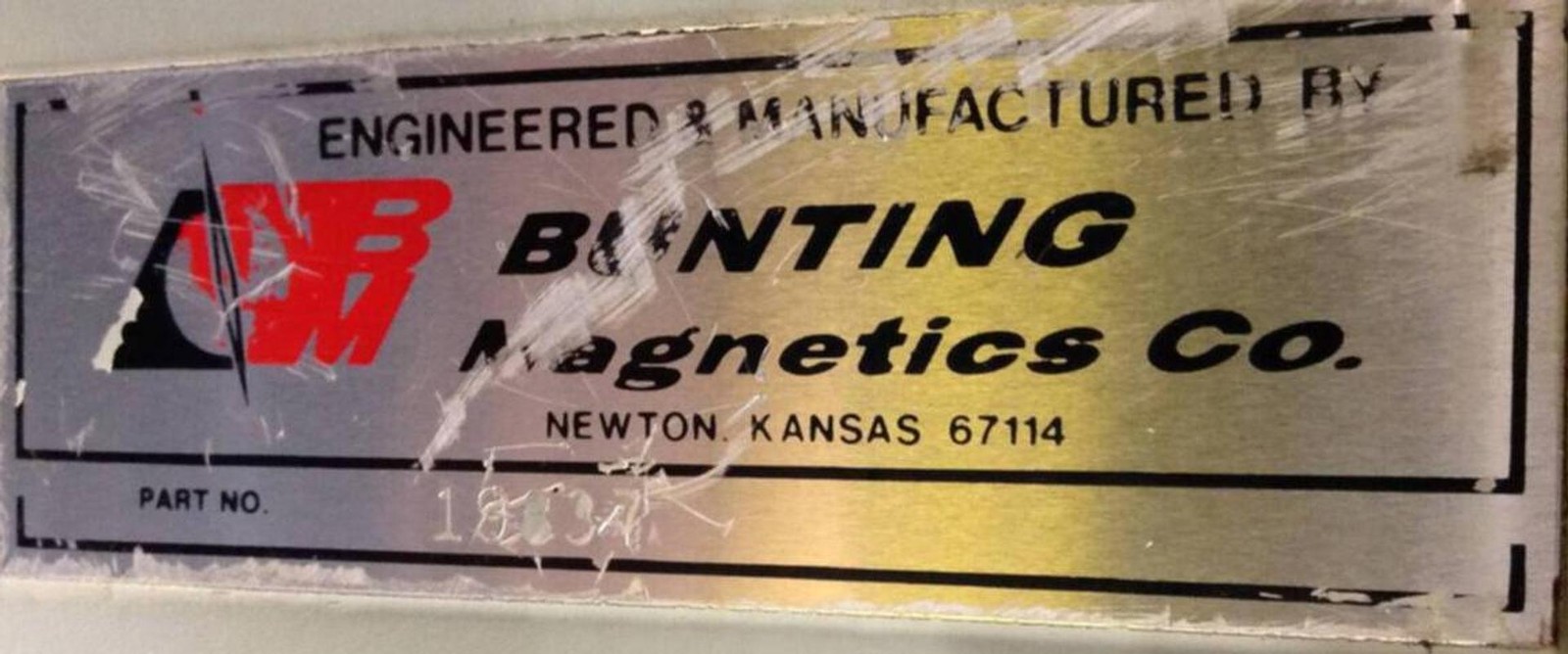 BUNTING Drawer Magnet w/ Shutoff 19837 Used #79261